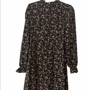Abound long Sleeve Mock Neck Floral Made in The USA Dress Size Large